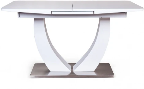 Стол раскладной Adams (140+40 см) закаленное стекло белый Top Concept 2000000001036