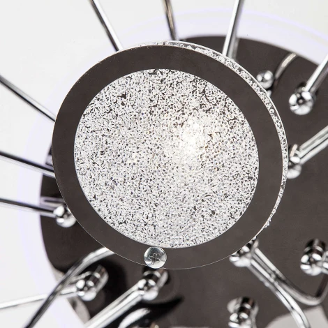 Потолочная люстра Eurosvet Spider 80109/21 хром/синий+фиолетовый