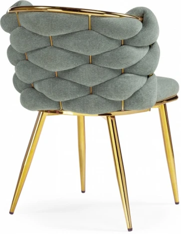 Стул на металлокаркасе Woodville Rendi light gray / gold