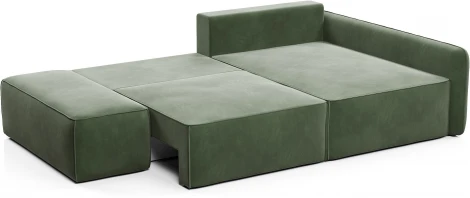 ПОРТЛЕНД Диван угловой с банкеткой зеленый D1 furniture арт.AAA41671003