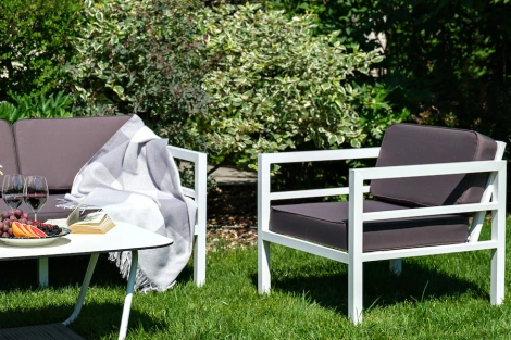 Кресло интерьерное, каркас из алюминия 4SIS Эстелья EST-A-001 white