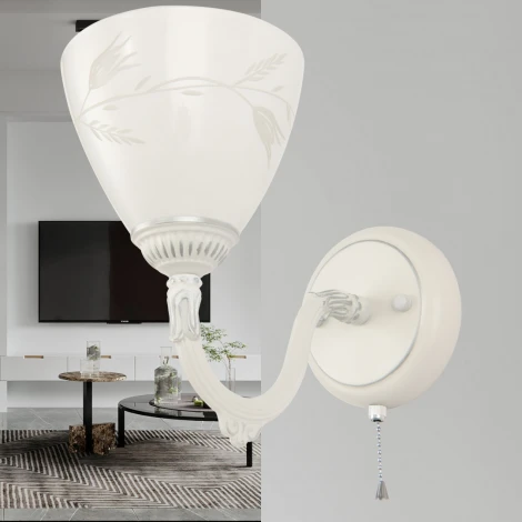 Бра с выключателем Arte Milano AM343837 347837/1W WT+SL (220V)