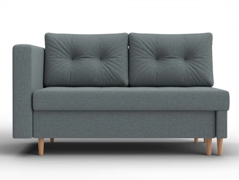 Кушетка Лига-098 (ДВП,ДСП,ЛДСП,Брус,Фанера/Дерево/Рогожка/Серый) Лига Диванов 132577
