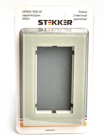 Рамка на 2 поста (дымчатый) Stekker Катрин 49041
