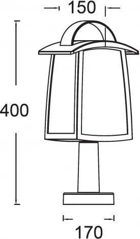 Наземный фонарь IP44 Oasis Light FRANKFURT I 2736-400Cl Bl (220V, фонарь)