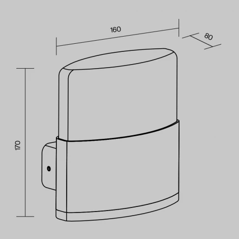 Уличный настенный светильник Maytoni Rom O442WL-L12GF3K1 (LED, 220V, IP54)