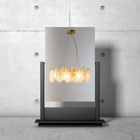 Подвесная люстра Arte Lamp Evie A4052SP-8SG (220V, на тросе, листья)