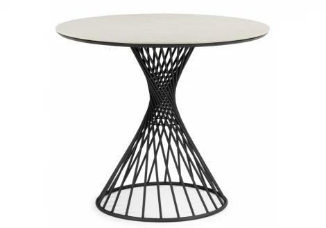 Керамический стол Вивиен 90 carmen light grey / черный 625915