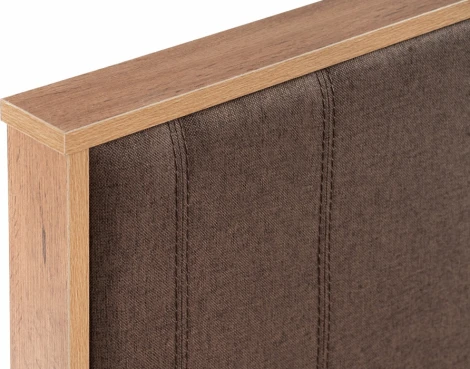 Кровать Woodville Iris 90х200 металл дуб вотан / черный муар арт.406519