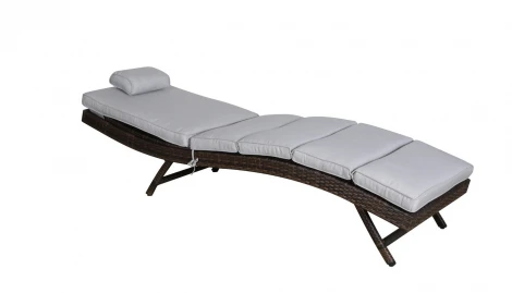 "Лиссабон" шезлонг из искусственного ротанга, цвет коричневый 4SIS арт.УТ-00000917