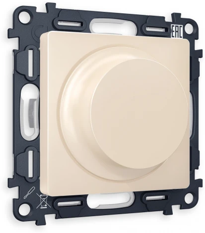 Комплект механизма Ambrella Volt светорегулятора универсального поворотно-нажимного ALFA MA325510 Бежевый матовый 25-600W/LED 5-300W QUANT