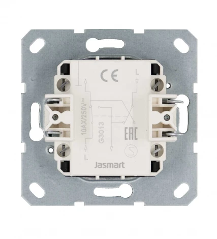 Выключатель одноклавишный перекрестный (мокко) Jasmart G-Classic G3013Z