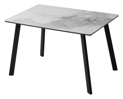 Стол ТИК ТАК 120 цвет PANDORA LIGHT Пандора, керамика / Черный каркас M-City 64653