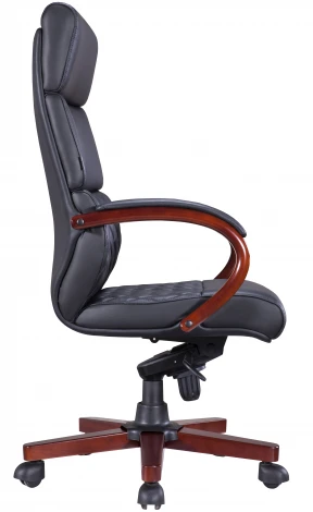 Компьютерное кресло для руководителя President Wood Кожа Черный