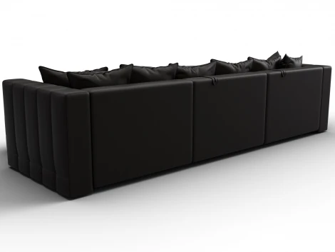 Диван угловой Лига-052 НПБ Лонг угол универсальный (ЛДСП,Брус,Фанера/Пластик/Экокожа/Коричневый) Лига Диванов 129915