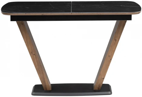 Стол на тумбе Woodville Петир 120х80х75 черный мрамор / орех / черный 532377