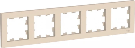 Рамка на 5 постов (бежевый) Systeme Electric AtlasDesign ATN000205