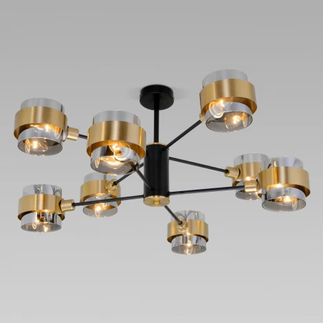 Потолочная люстра на штанге Arcada 70127/8 Eurosvet черный/дымчатый (220V)