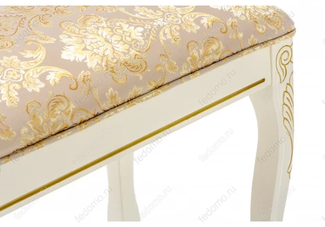 Банкетка Woodville Валентино патина золото / бежевый 309320