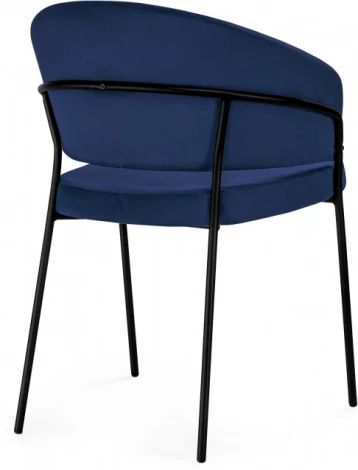 Стул на металлокаркасе Лео (Лео синий brandy light 8 / черный) Woodville арт.592483