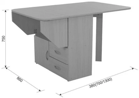 Стол-тумба Woodville венге 40204