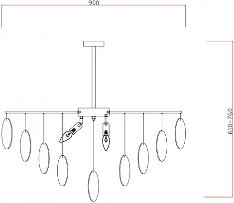 Потолочная люстра на штанге Freya Porto FR5104PL-08BS2 (220V)