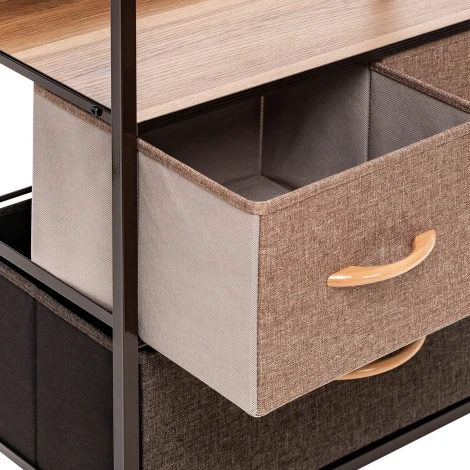 Комод Leset Локи 3 ящ., Коричневый Leset (Искусственный лен/Бежевый,Коричневый) арт.2500000183485