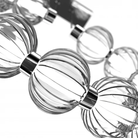 Подвесной светильник светодиодный Amulet MOD555PL-L23CH5K (220V, на тросе, шарики, кольцо)