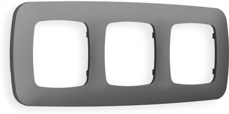 Рамка Ambrella Volt OMEGA Ecta (Антрацит серый) 3-ая OF140653