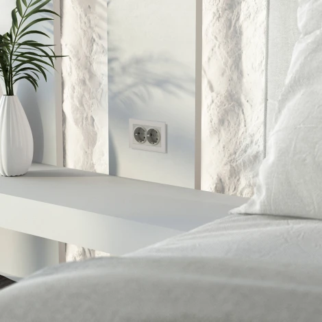 Розетка двойная с заземлением (дымчатый) Werkel W1272004