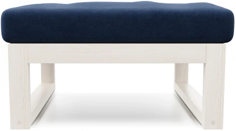 Пуф Arsko Амбер беленый дуб синий велюр