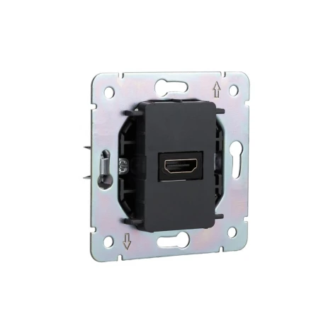 Розетка HDMI с/у оникс Kranz Round KR-78-0730-3