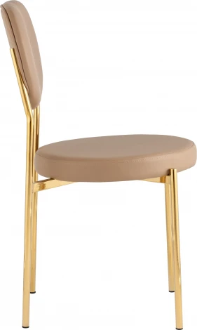 Стул Барбара NEW экокожа бежевая золотые ножки