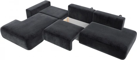 Диван угловой Лига-036 НПБ Модерн Лонг левый угол Лига Диванов (Велюр) арт.127763L