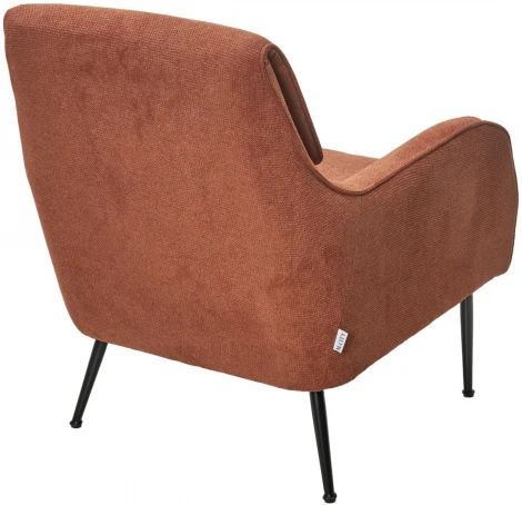 Кресло M-City MAGDA Cato-08 коричневый, ткань / черный каркас