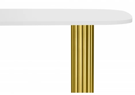 Кухонный стол Notta Бавария B 180 х 90 белая пленка шагрень / золото