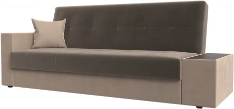 Диван-книжка Лига-020 стол справа (Коричневый,Бежевый/Велюр) Лига Диванов арт.118481