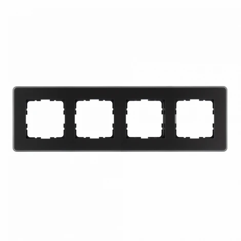 Рамка на 4 поста (черный) Jasmart G-Glass G1004GB-RM