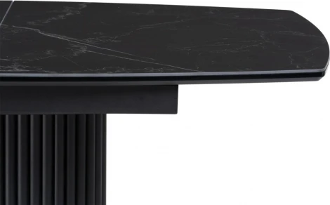 Керамический стол Фестер 140 (Фестер 140(180)х80х76 черный мрамор / черный) Notta арт.571396