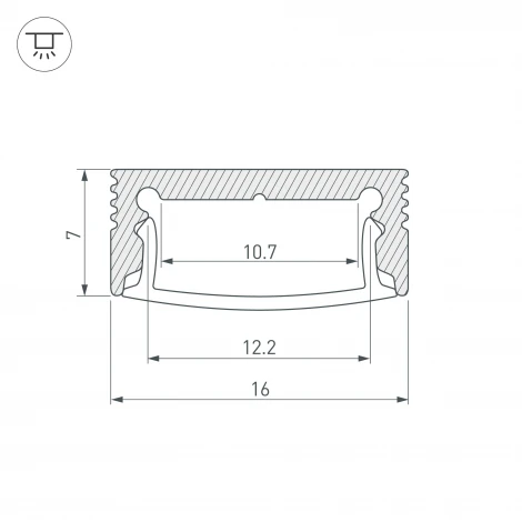 Профиль SL-SLIM-H7-2000 WHITE (Arlight, Алюминий) 037111