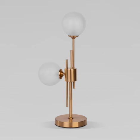 Настольная лампа Eurosvet Volver 01383/2 латунь (220V, выключатель, шарики)