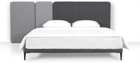 Кровать Licata ОГОГО (арт.709376), (Ткань,Рогожка,Микрошенилл/Серый)