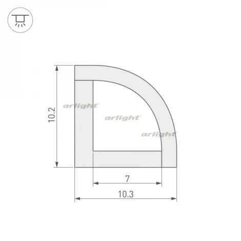 Профиль WPH-KANT-H10-2000 OPAL (Пластик) 023301 Arlight