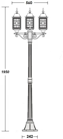 Наземный фонарь Oasis Light 64808SB Bl