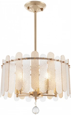 Подвесная люстра хрустальная на штанге Arte Milano Sorrento-3109 373109/5/350/390 GD (220V)