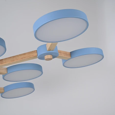 Потолочная люстра на штанге LED TURNA Голубой ImperiumLoft Turna-X01 (178302-26, Умный дом, WiFi, голосовое управление)