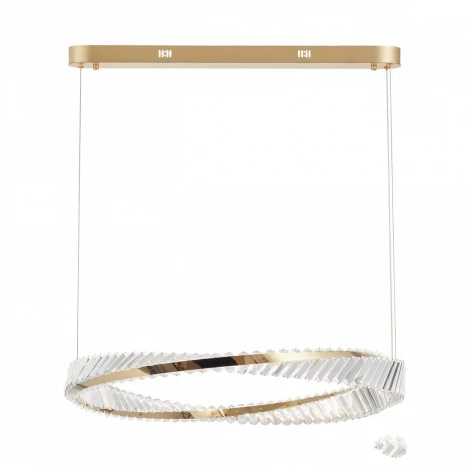 Подвесной светильник Arte Milano Venezia 318311/D800 GD (регулировка яркости, LED, 220V, хрусталь, пульт управления, на тросе, кольцо)