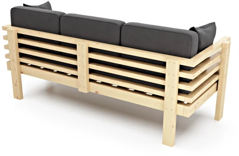 Диван Arsko Стоун сосна серый велюр