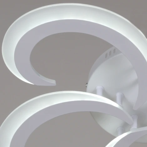 Потолочная люстра светодиодная на штанге с пультом с регулировкой цветовой температуры, яркости и с ночным режимом Reluce 05090-0.3-05 WH