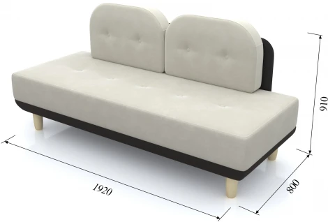 Диван Arsko Торли молочный велюр